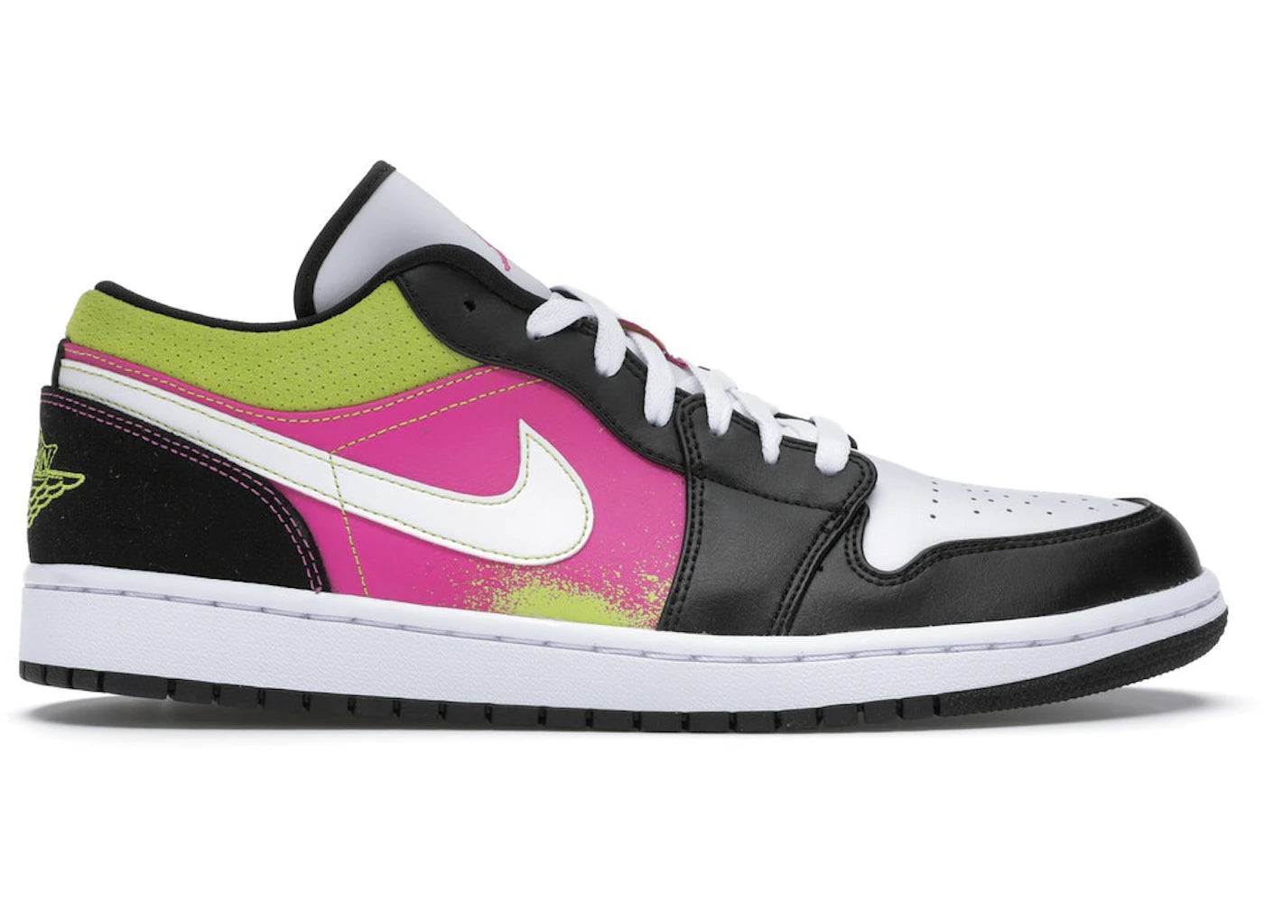 Air Jordan 1 Low Black Active Fuchsia Cyber