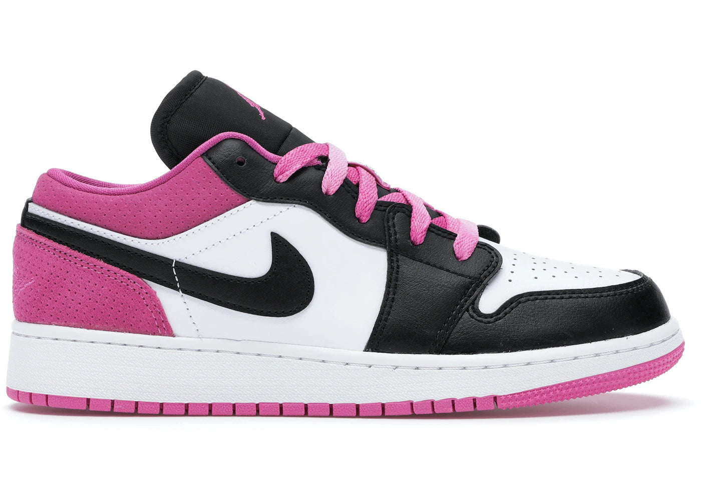 Air Jordan 1 Low Black Active Fuchsia GS