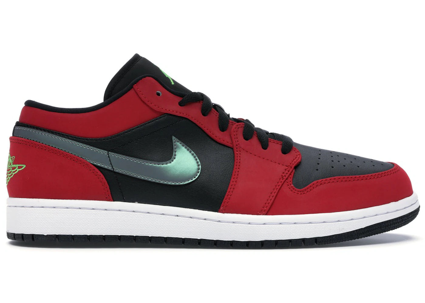 Air Jordan 1 Low Black Green Pulse Gym Red