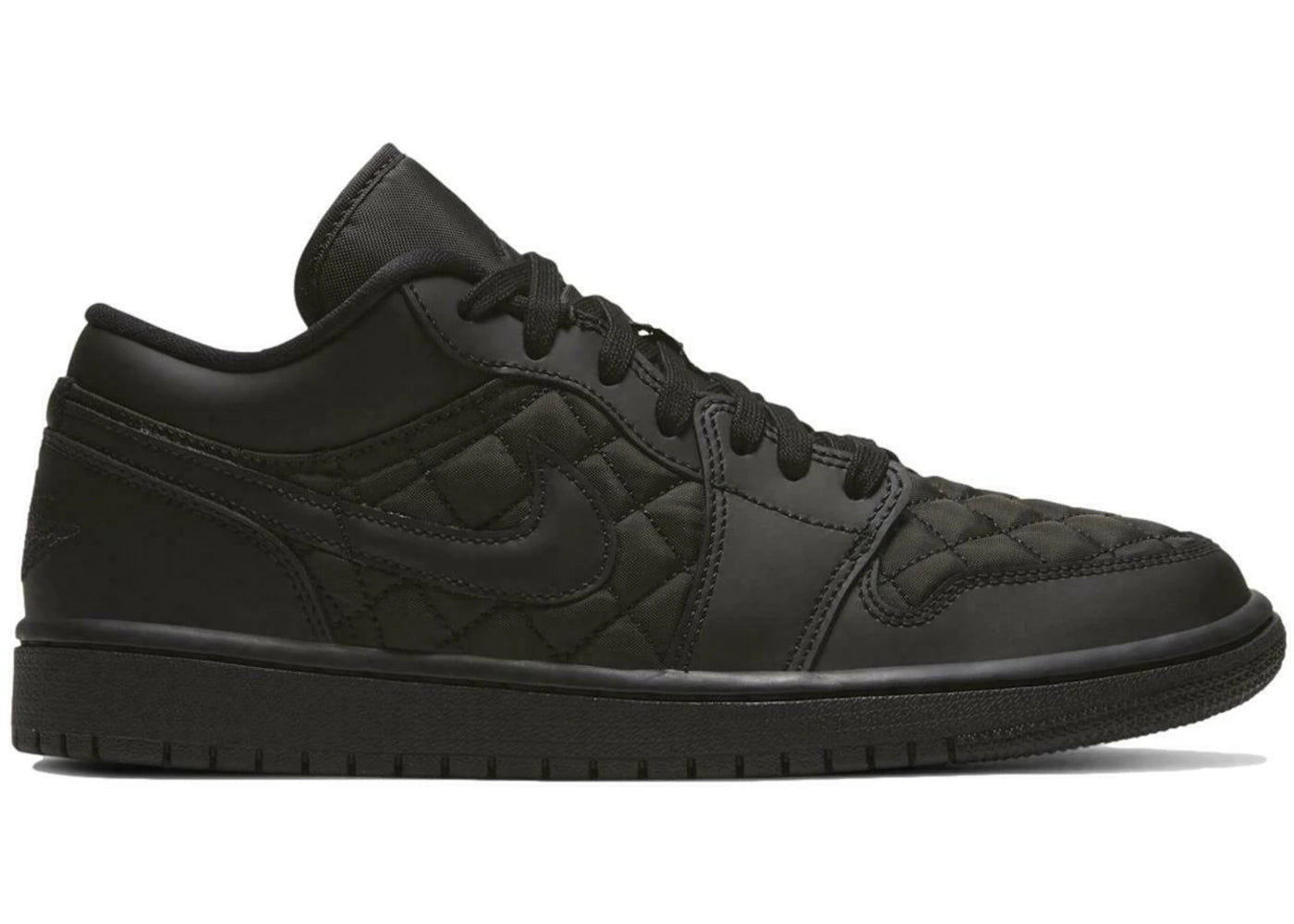 Air Jordan 1 Low Triple Black Quilted