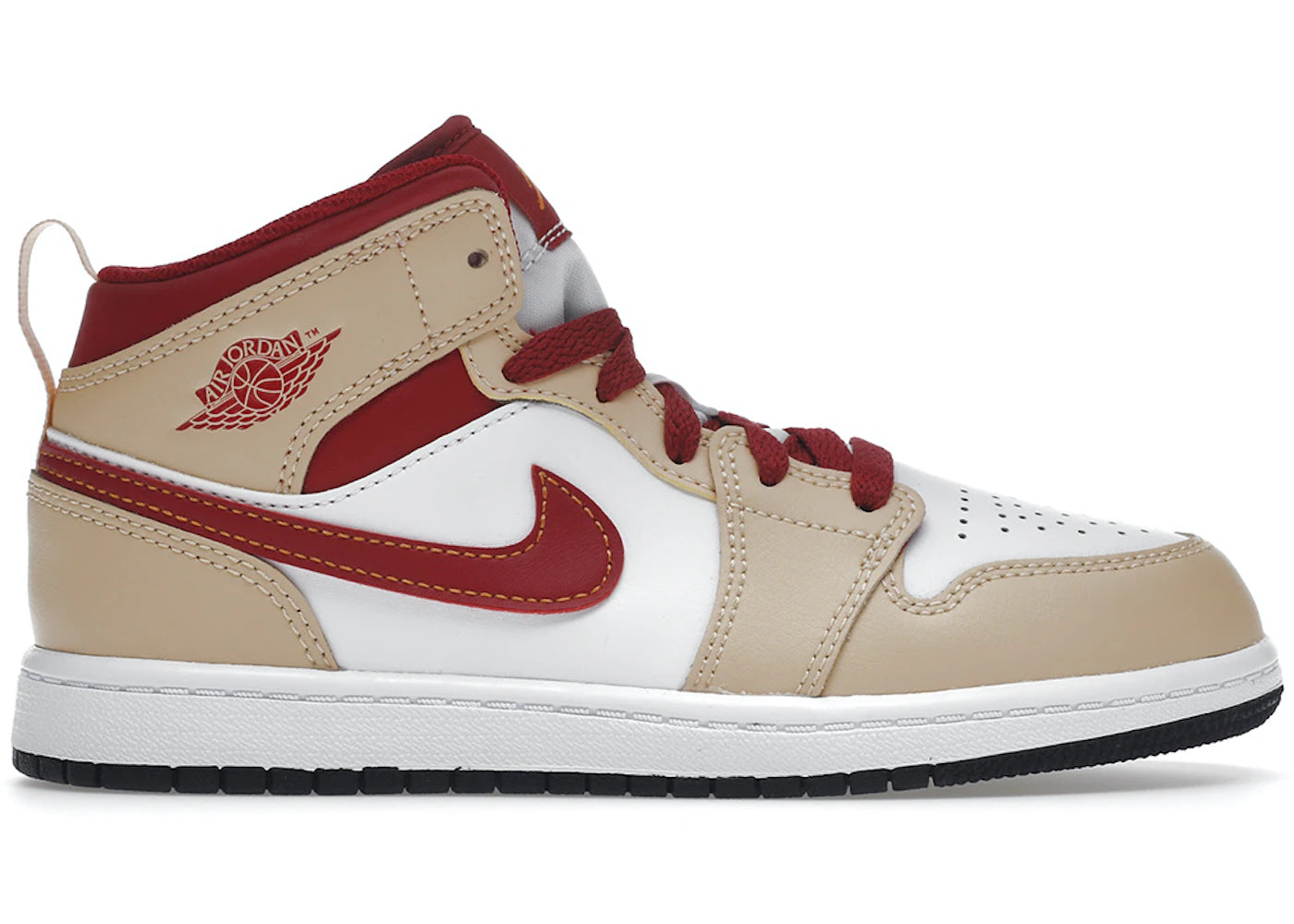 Air Jordan 1 Mid Light Curry Cardinal