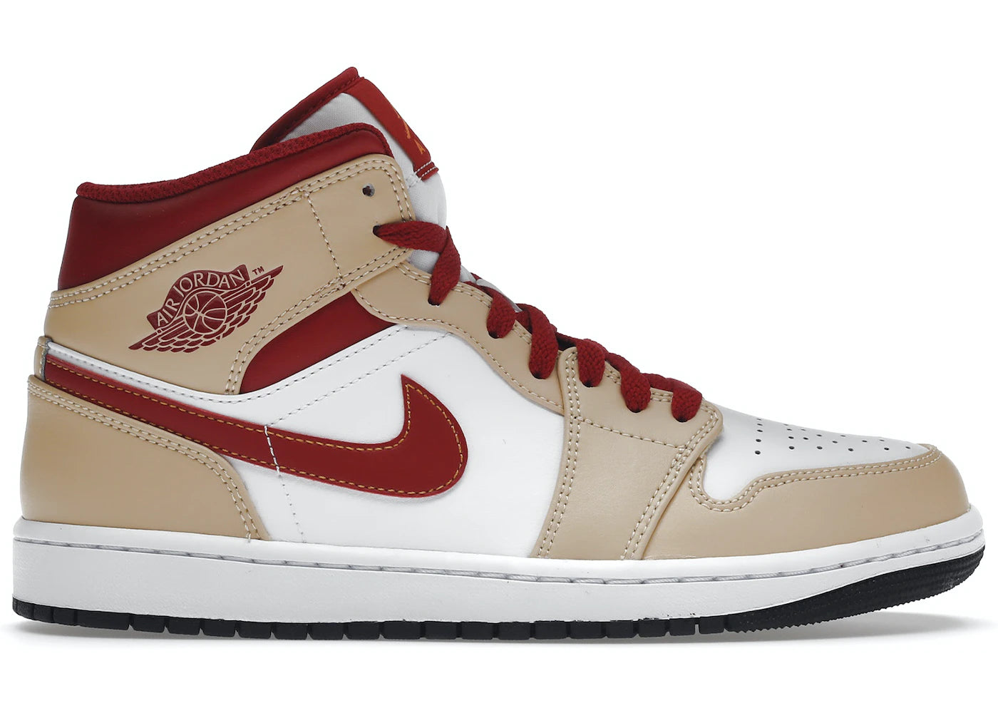 Air Jordan 1 Mid Light Curry Cardinal