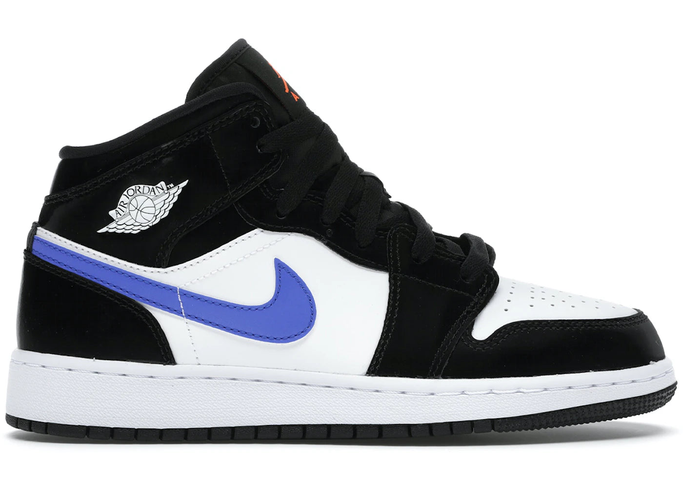 Air Jordan 1 Mid Black Racer Blue White GS