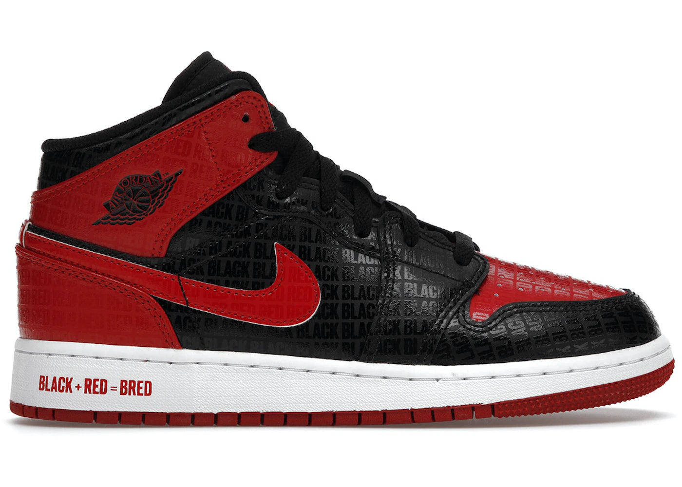 Air Jordan 1 Mid Bred Text GS