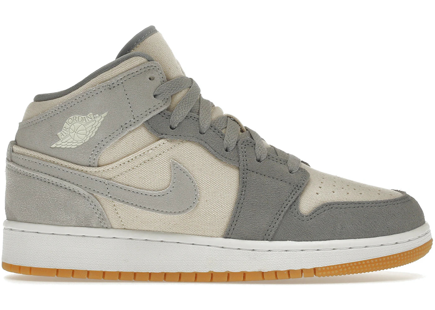 Air Jordan 1 Mid SE Coconut Milk Particle Grey GS