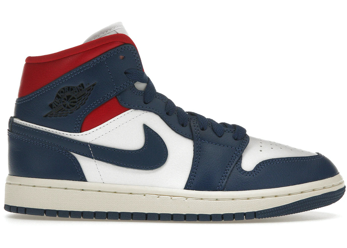 Air Jordan 1 Mid French Blue Gym Red W