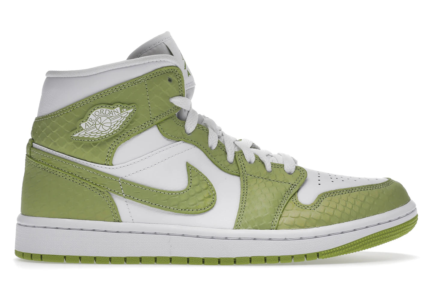 Air Jordan 1 Mid Green Python W