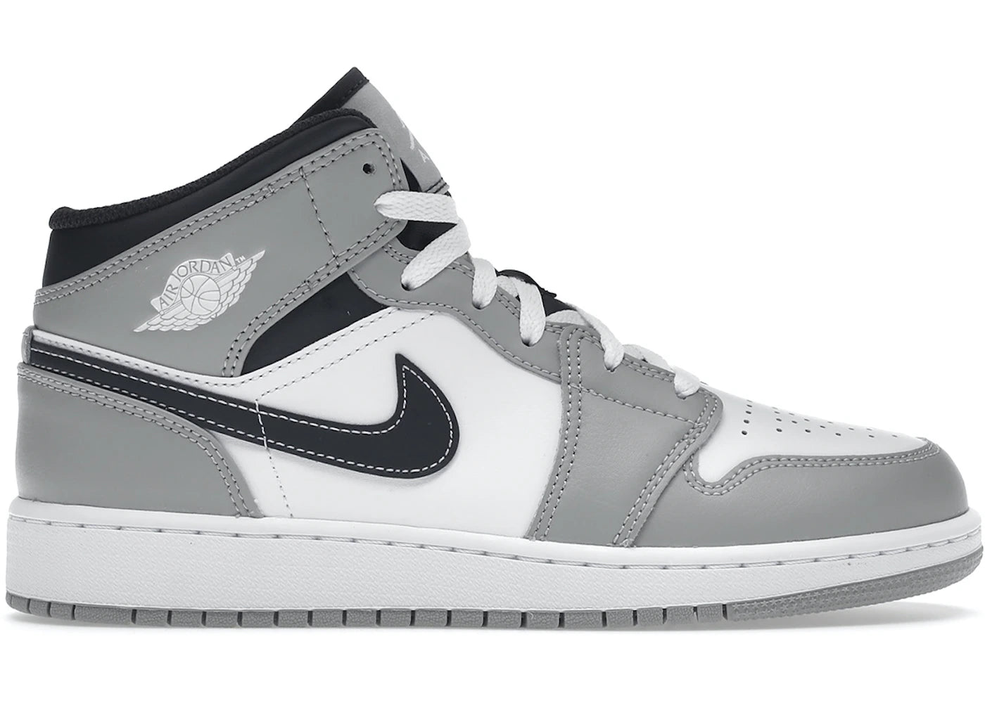 Air Jordan 1 Mid Light Smoke Grey GS