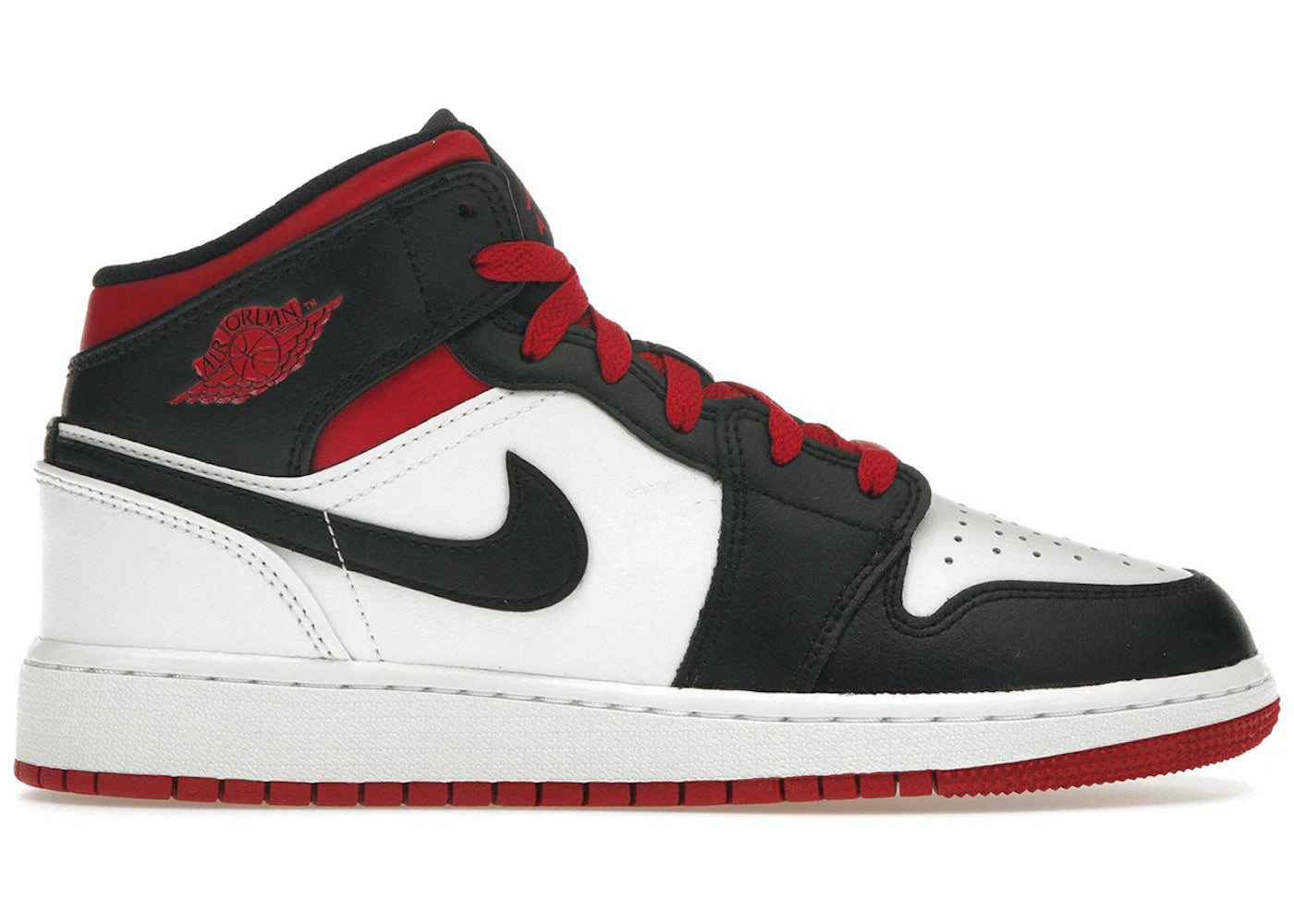 Air Jordan 1 Mid Gym Red Black Toe GS