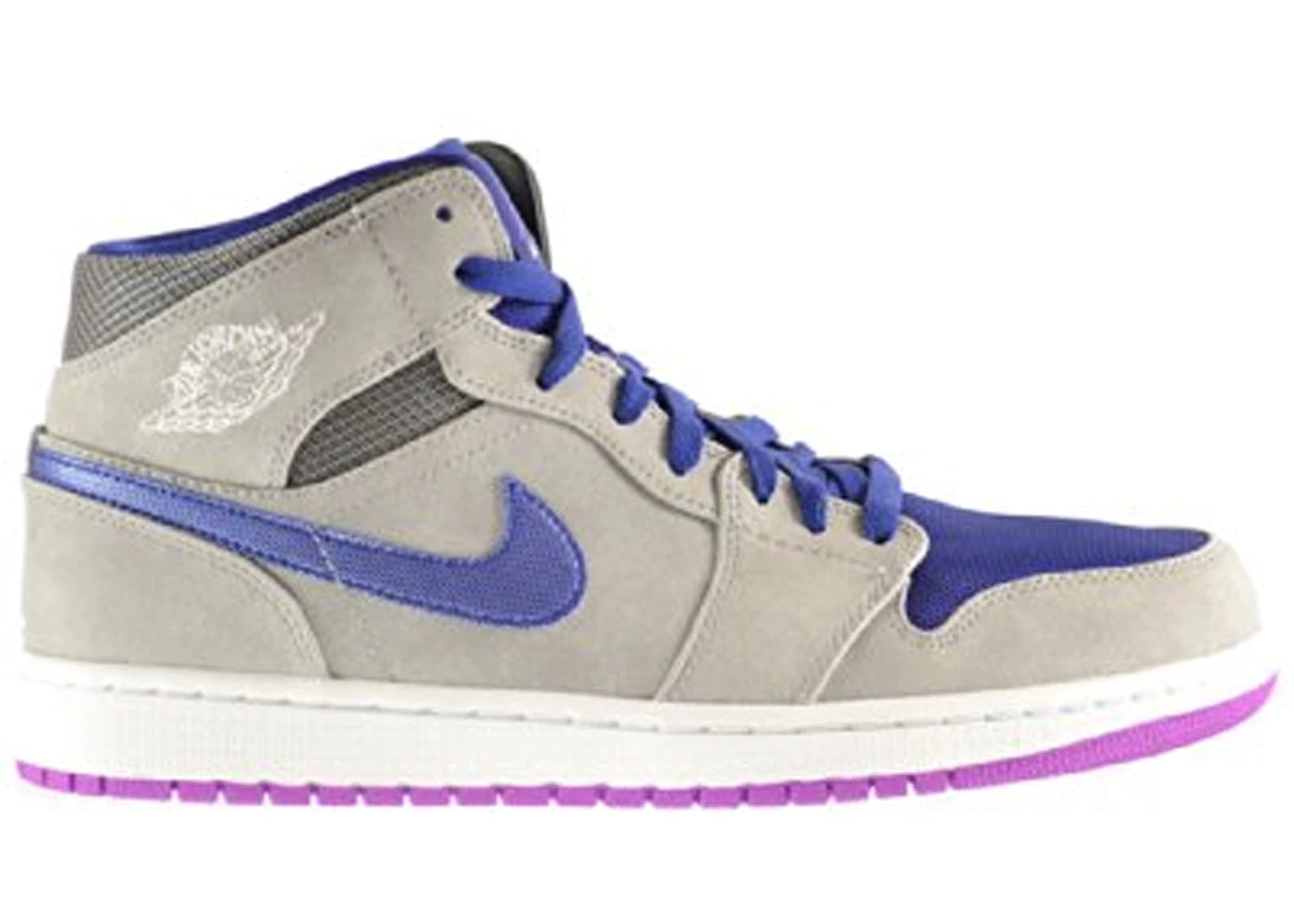 Air Jordan 1 Mid Matte Silver Laser Purple