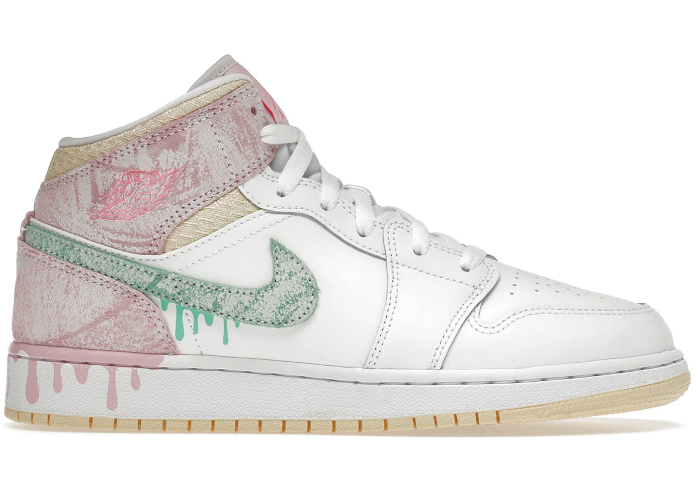 Air Jordan 1 Mid Paint Drip GS