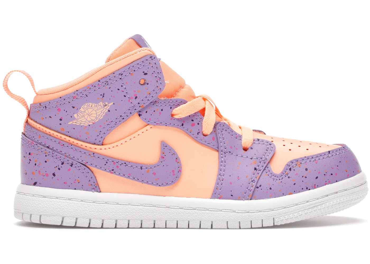 Air Jordan 1 Mid Paint Splatter Orange Purple