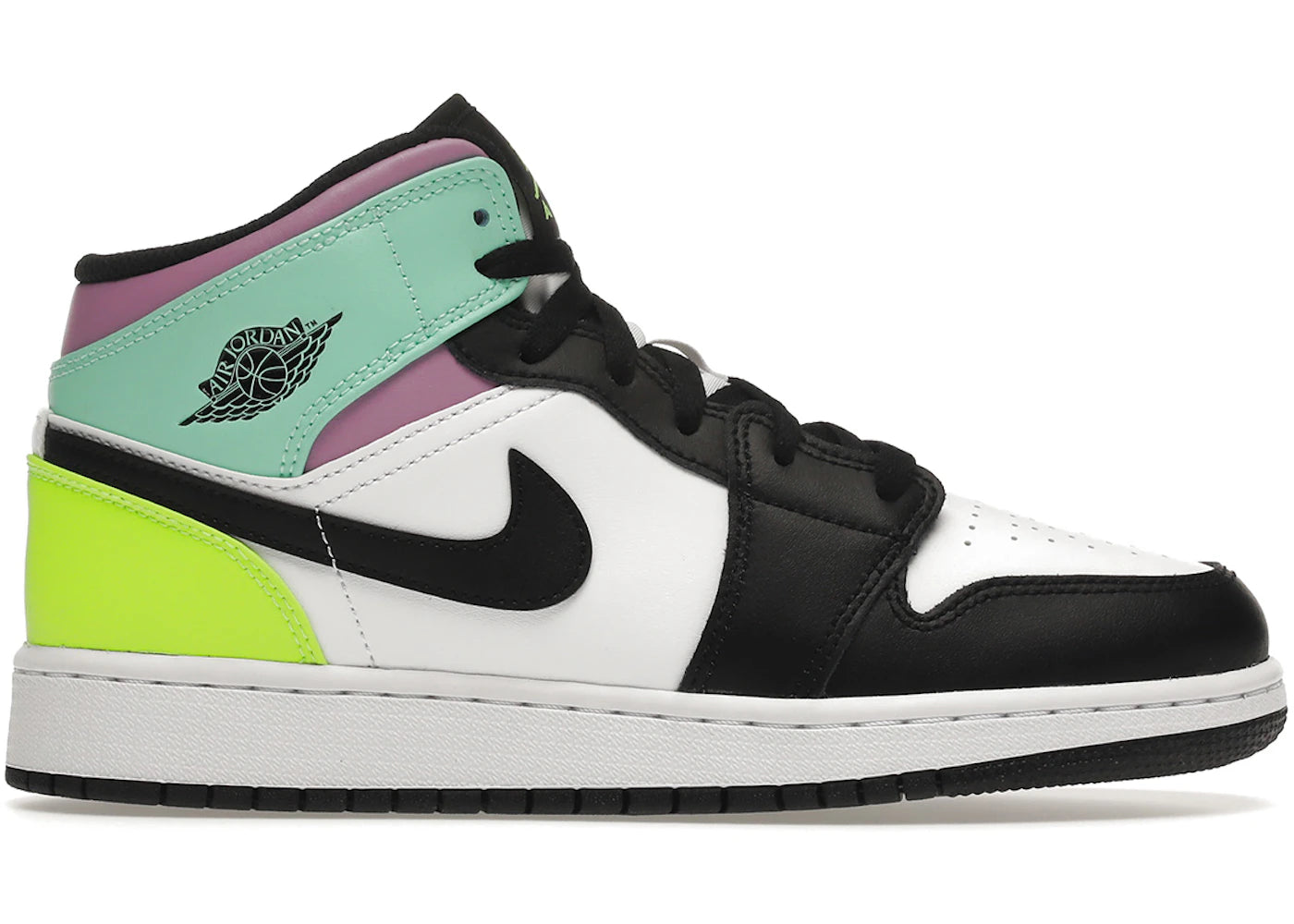 Air Jordan 1 Mid Pastel Black Toe GS