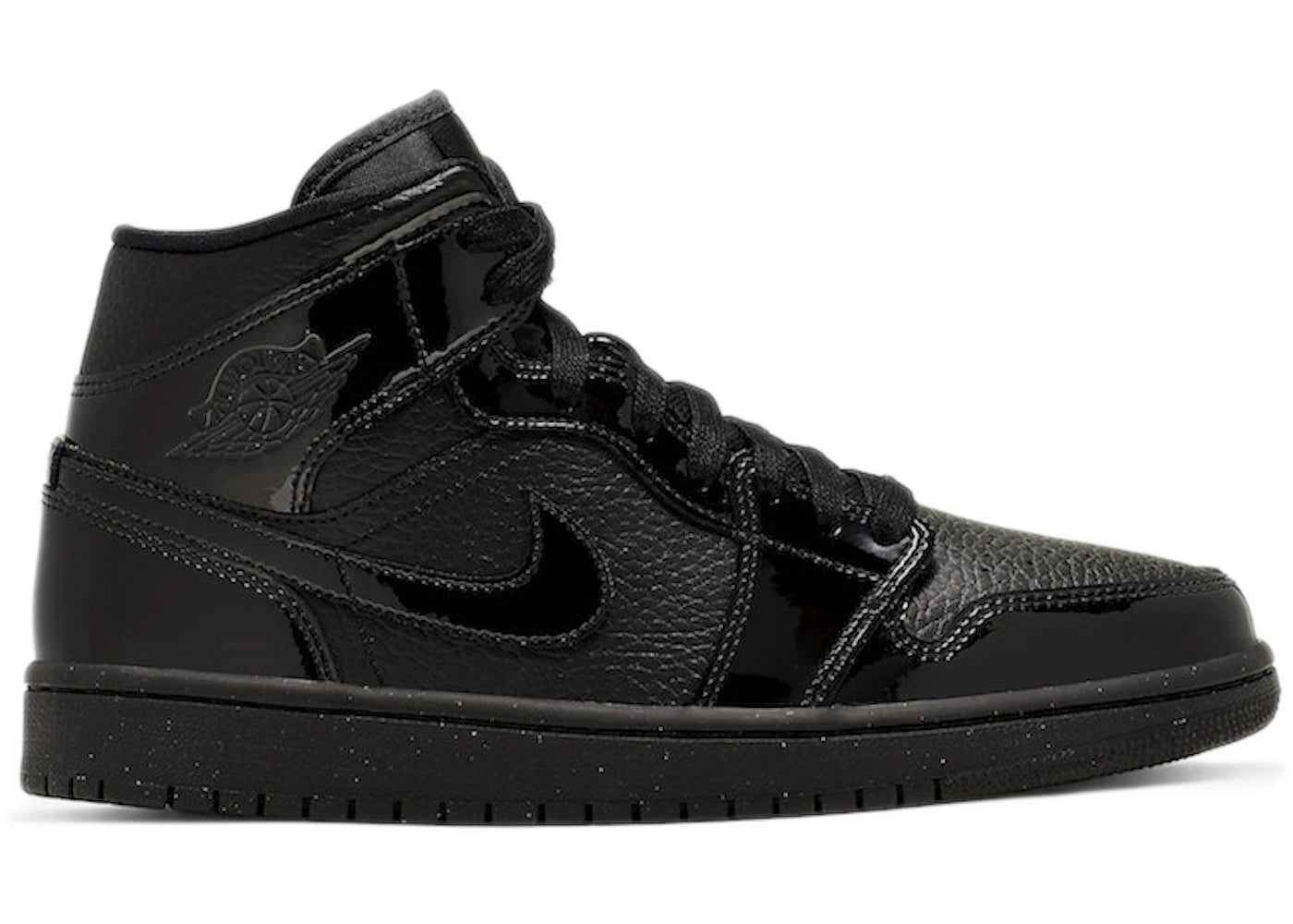 Air Jordan 1 Mid Patent Triple Black W