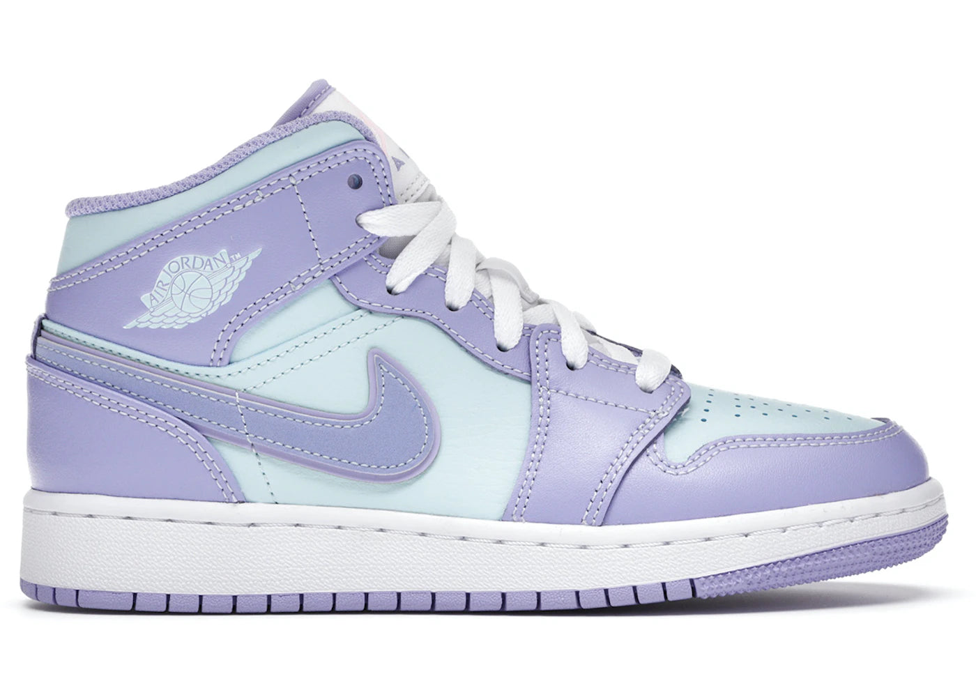 Air Jordan 1 Mid Purple Aqua GS