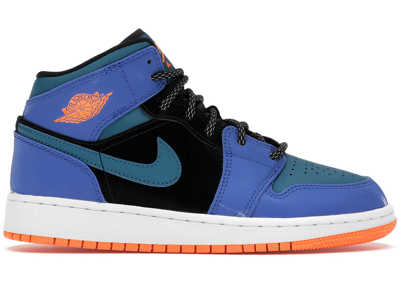 Air Jordan 1 Mid Racer Blue Green Abyss GS