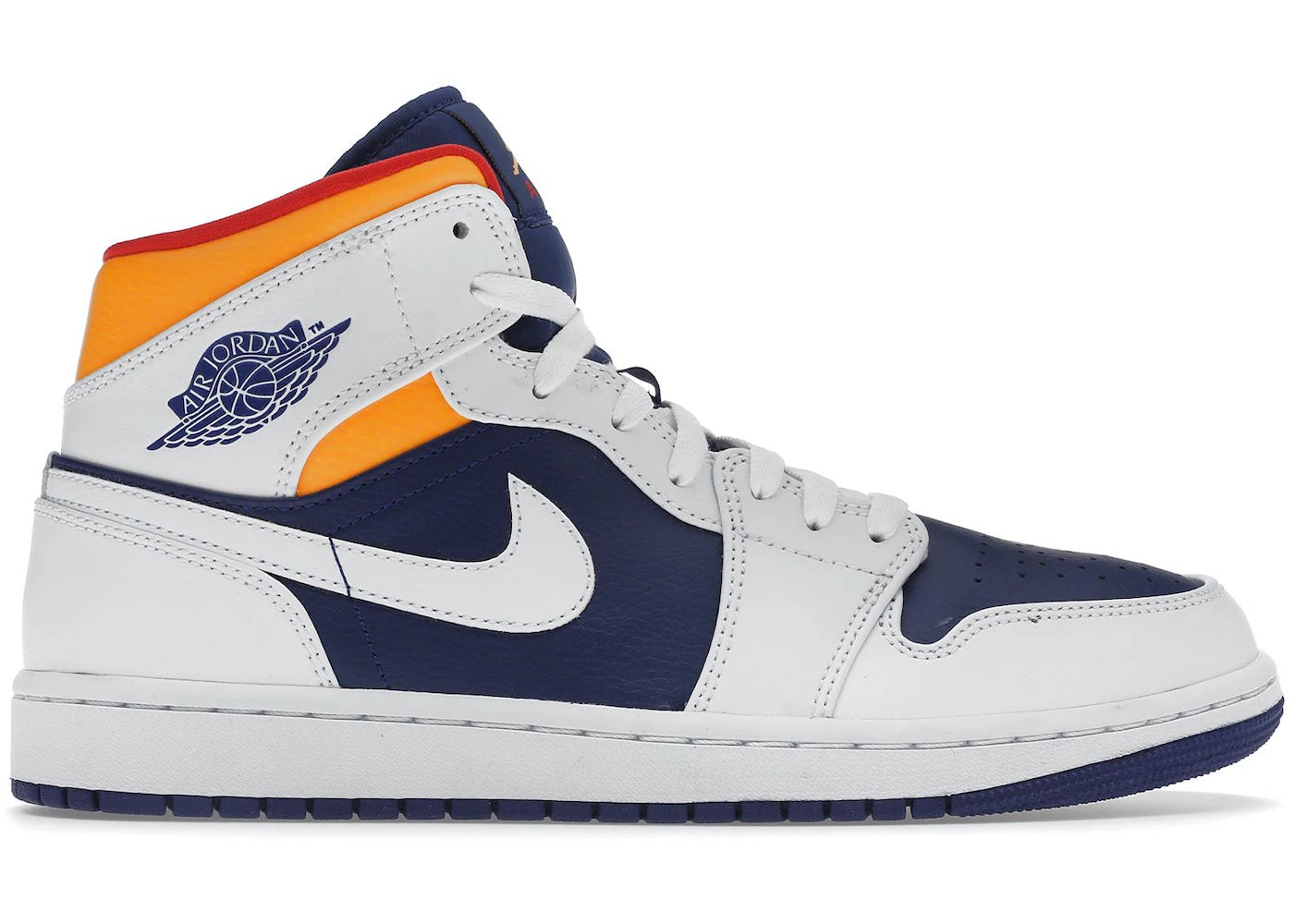 Air Jordan 1 Mid Royal Blue Laser Orange