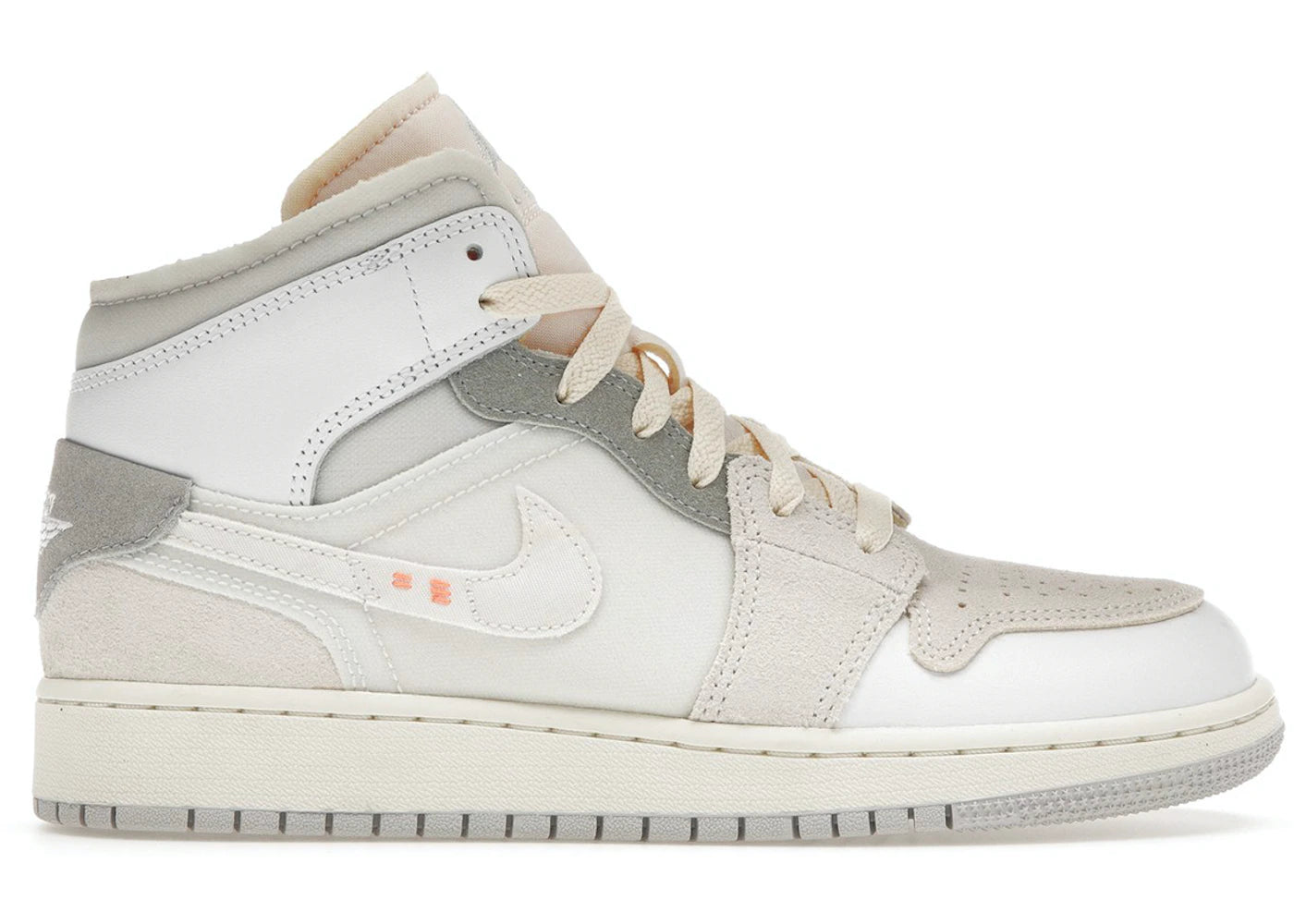 Air Jordan 1 Mid SE Craft Inside Out White Grey GS