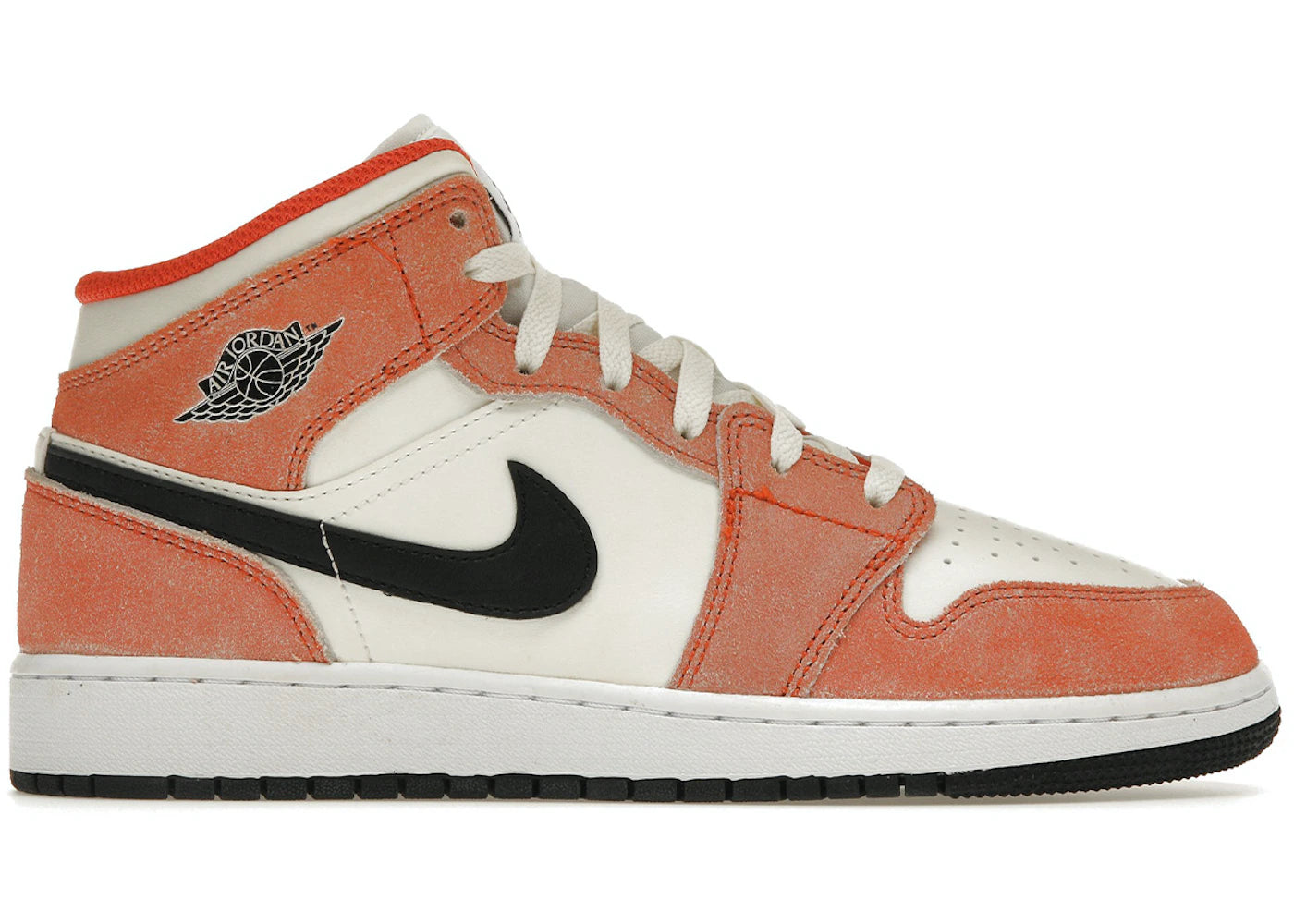 Air Jordan 1 Mid SE Orange Suede GS