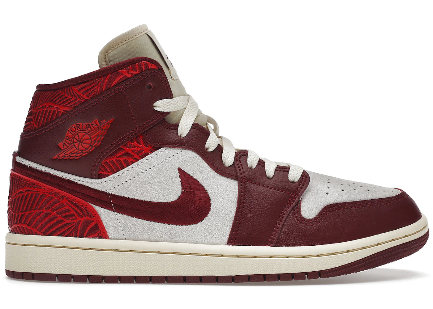 Air Jordan 1 Mid SE Tiki Leaf Team Red W