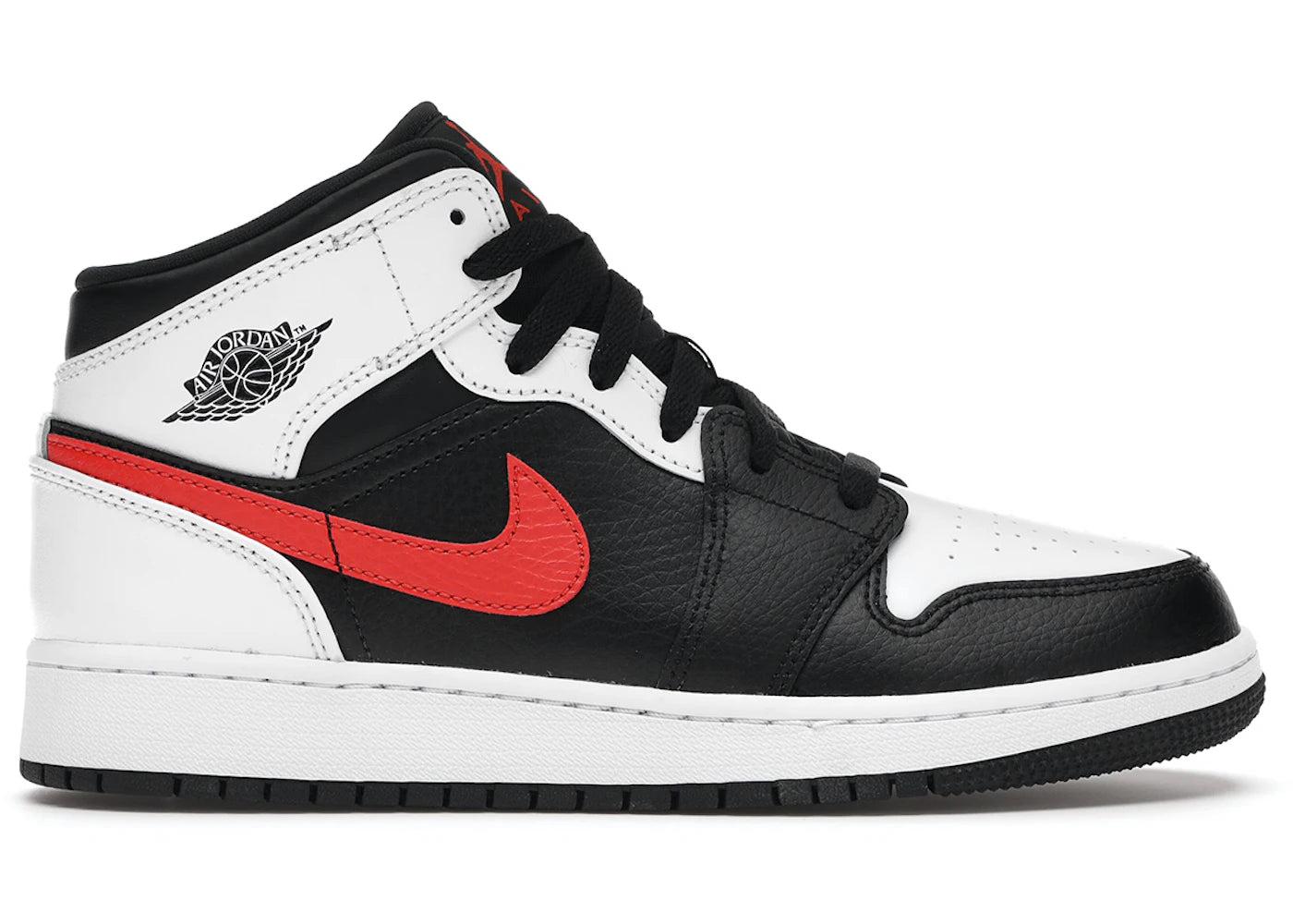 Air Jordan 1 Mid White Black Chile Red GS