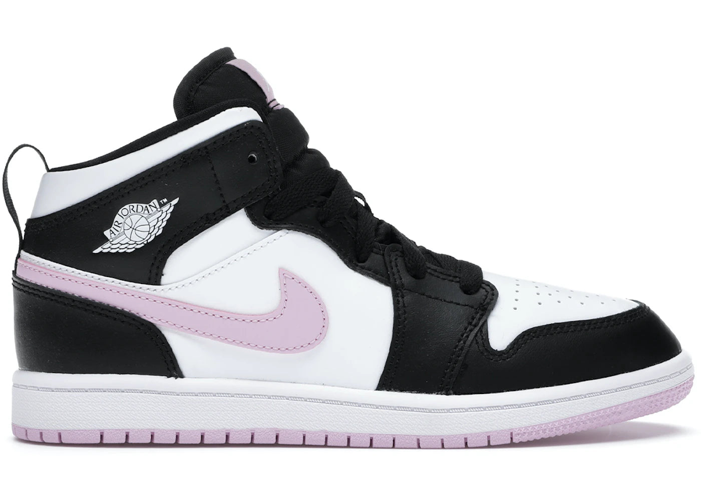 Air Jordan 1 Mid White Black Light Arctic Pink