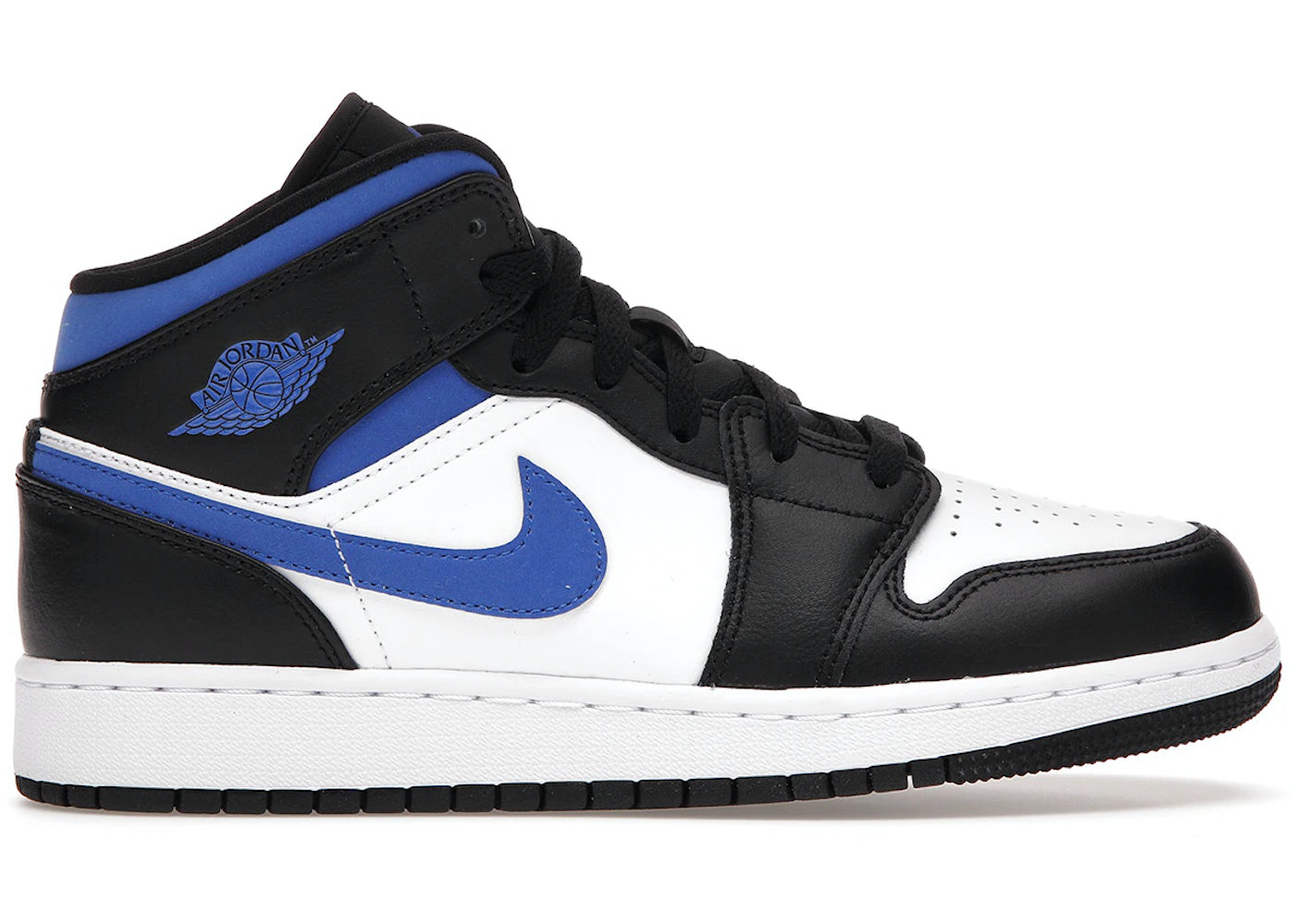 Air Jordan 1 Mid White Black Racer Blue GS