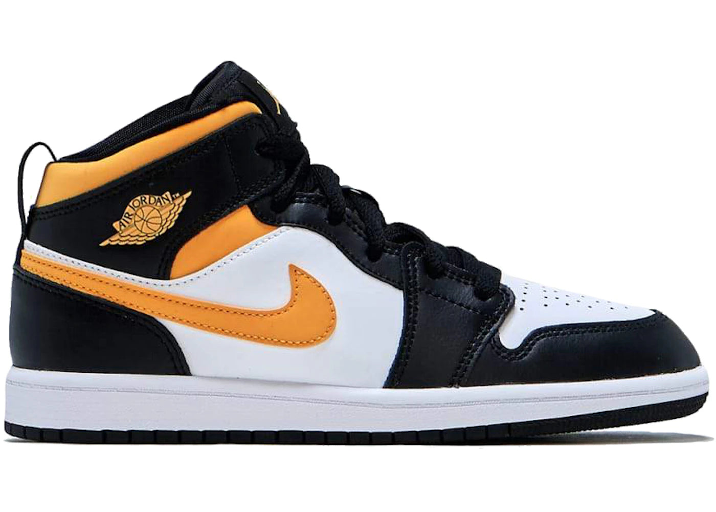 Air Jordan 1 Mid White Pollen Black