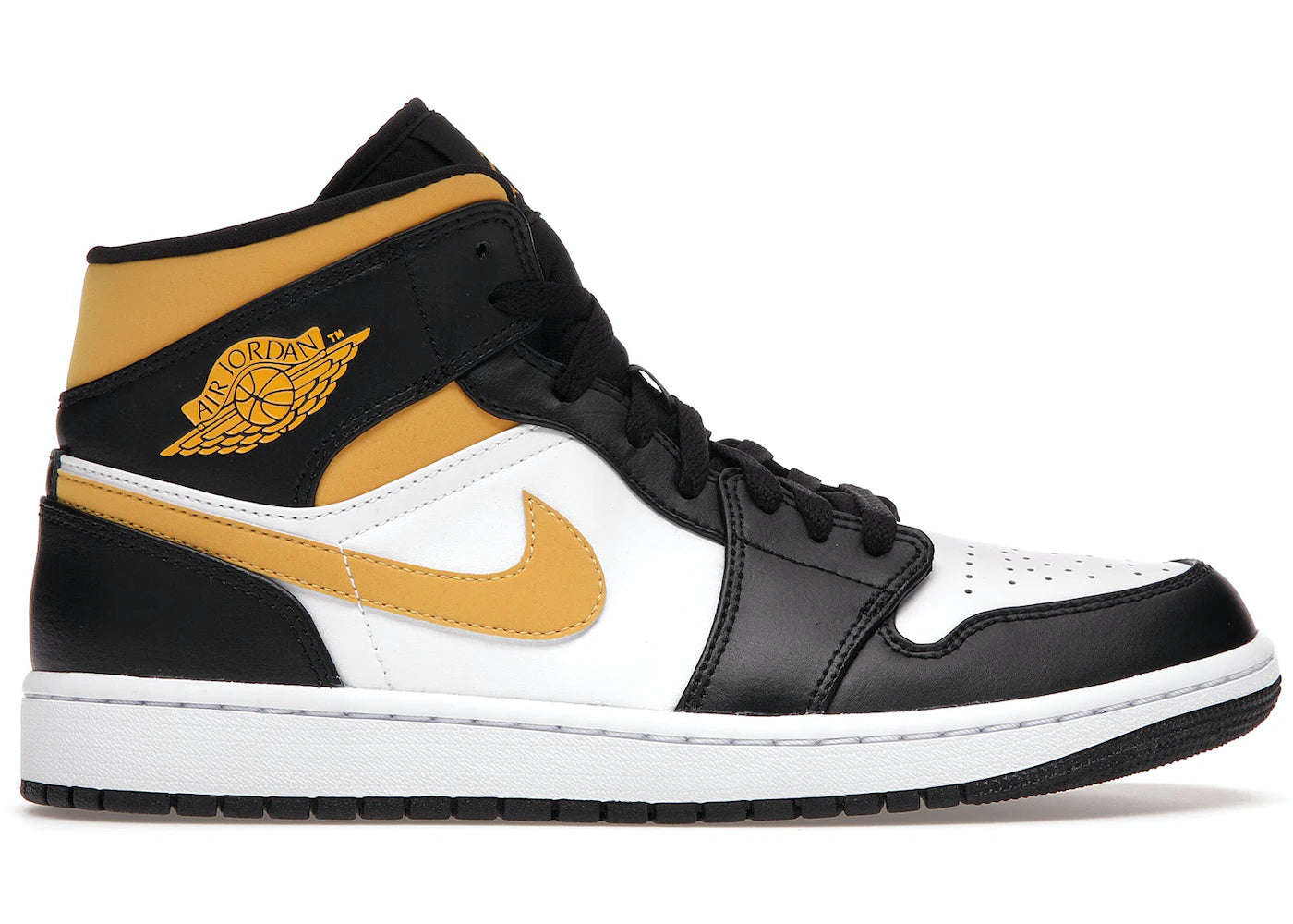 Air Jordan 1 Mid White Pollen Black