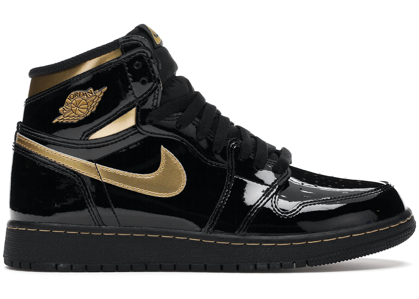 Air Jordan 1 Retro High Black Metallic Gold GS