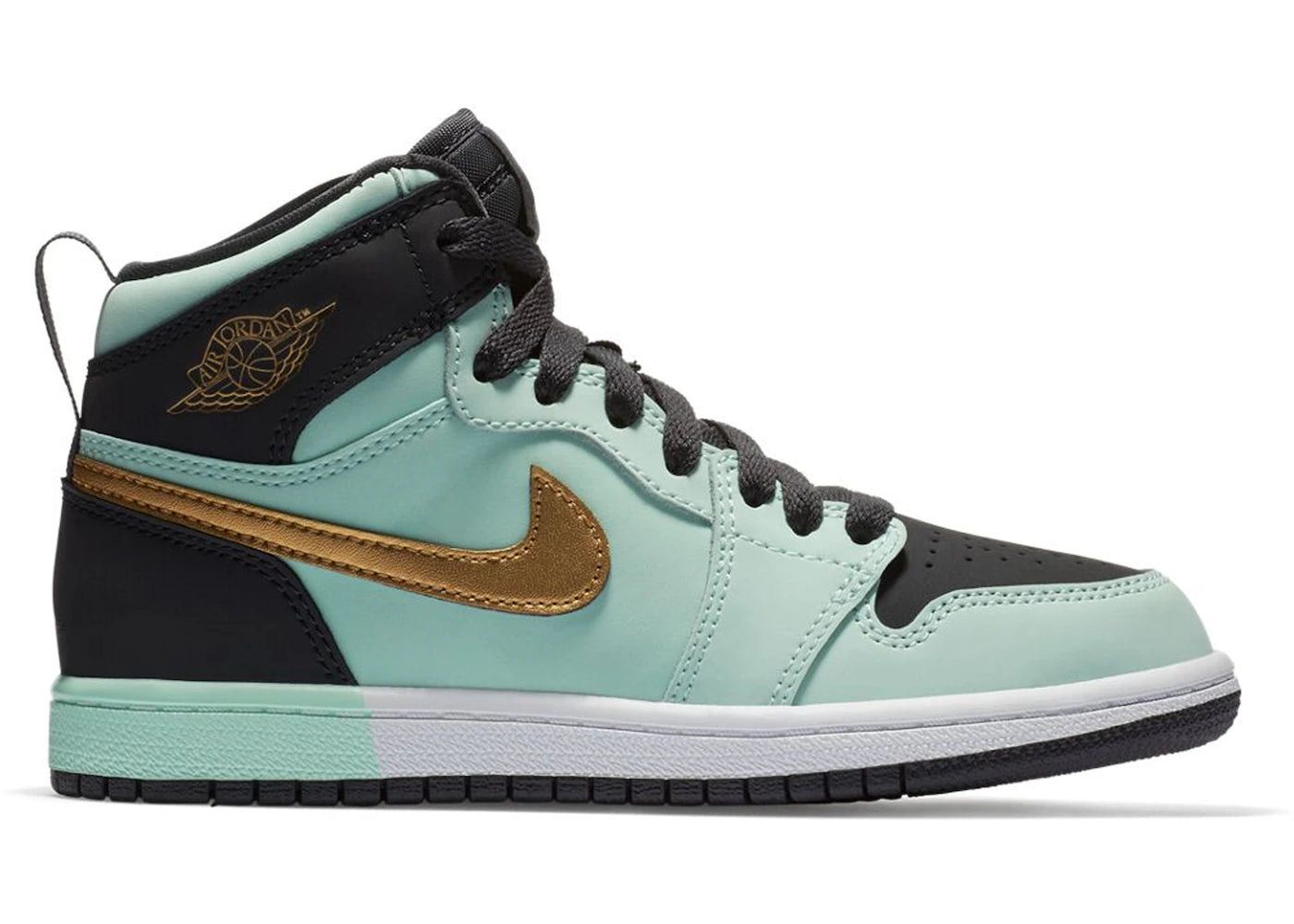 Air Jordan 1 Retro High Mint Foam Anthracite Metallic Gold