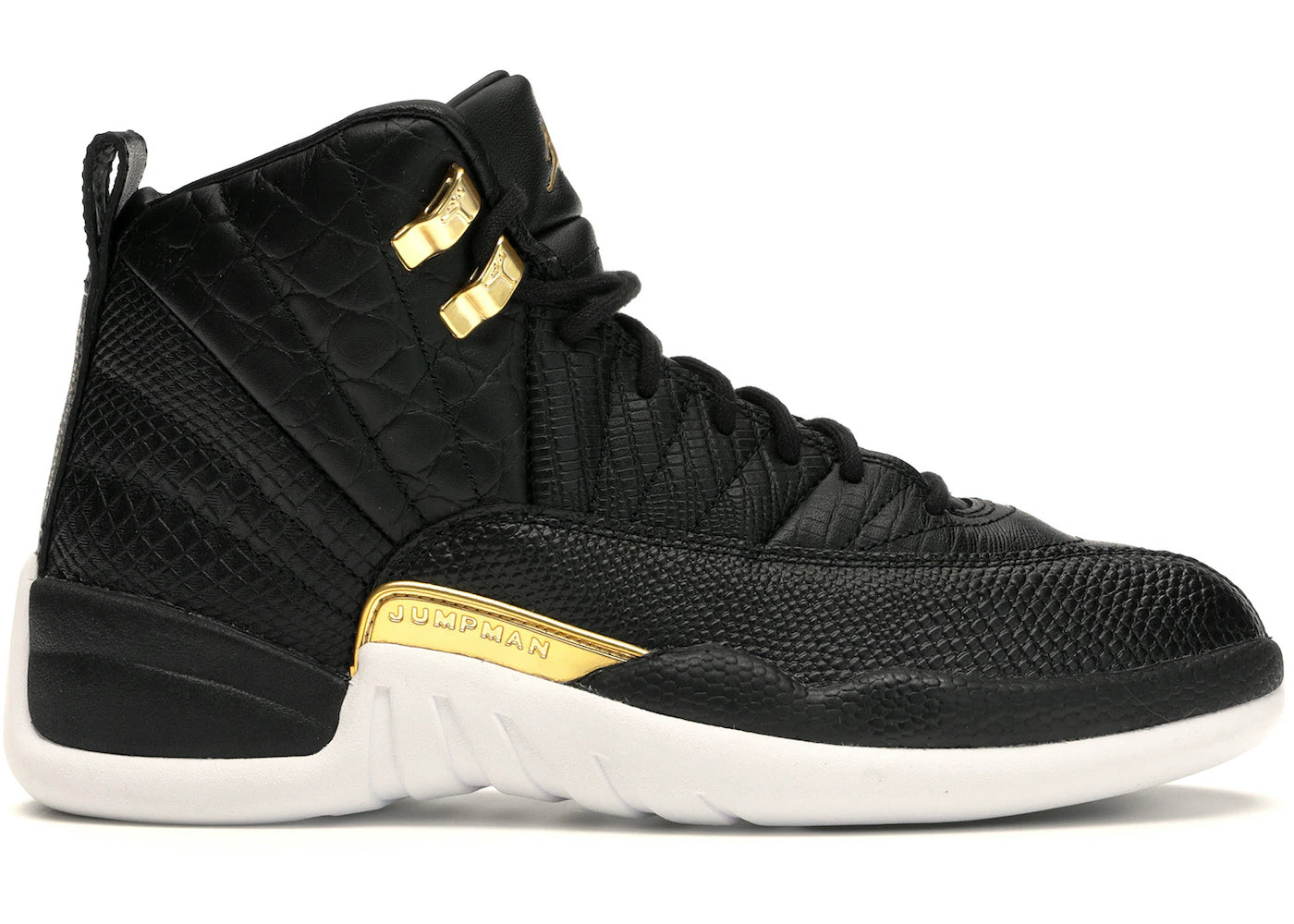 Air Jordan 12 Retro Black Metallic Gold White W