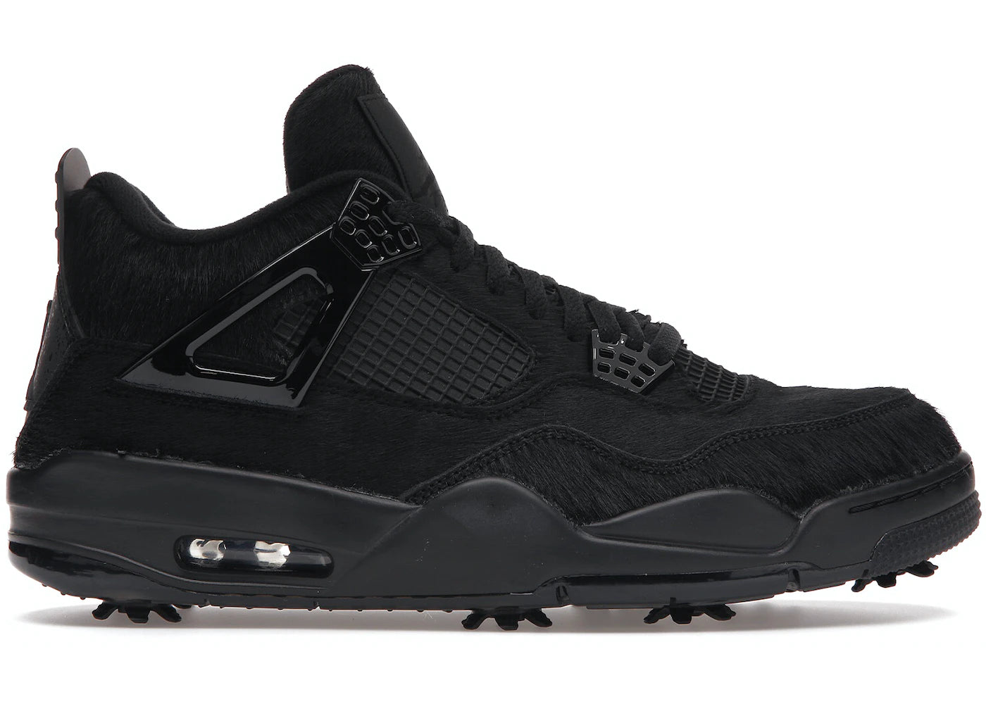 Air Jordan 4 Retro Golf Black Cat Pony Hair