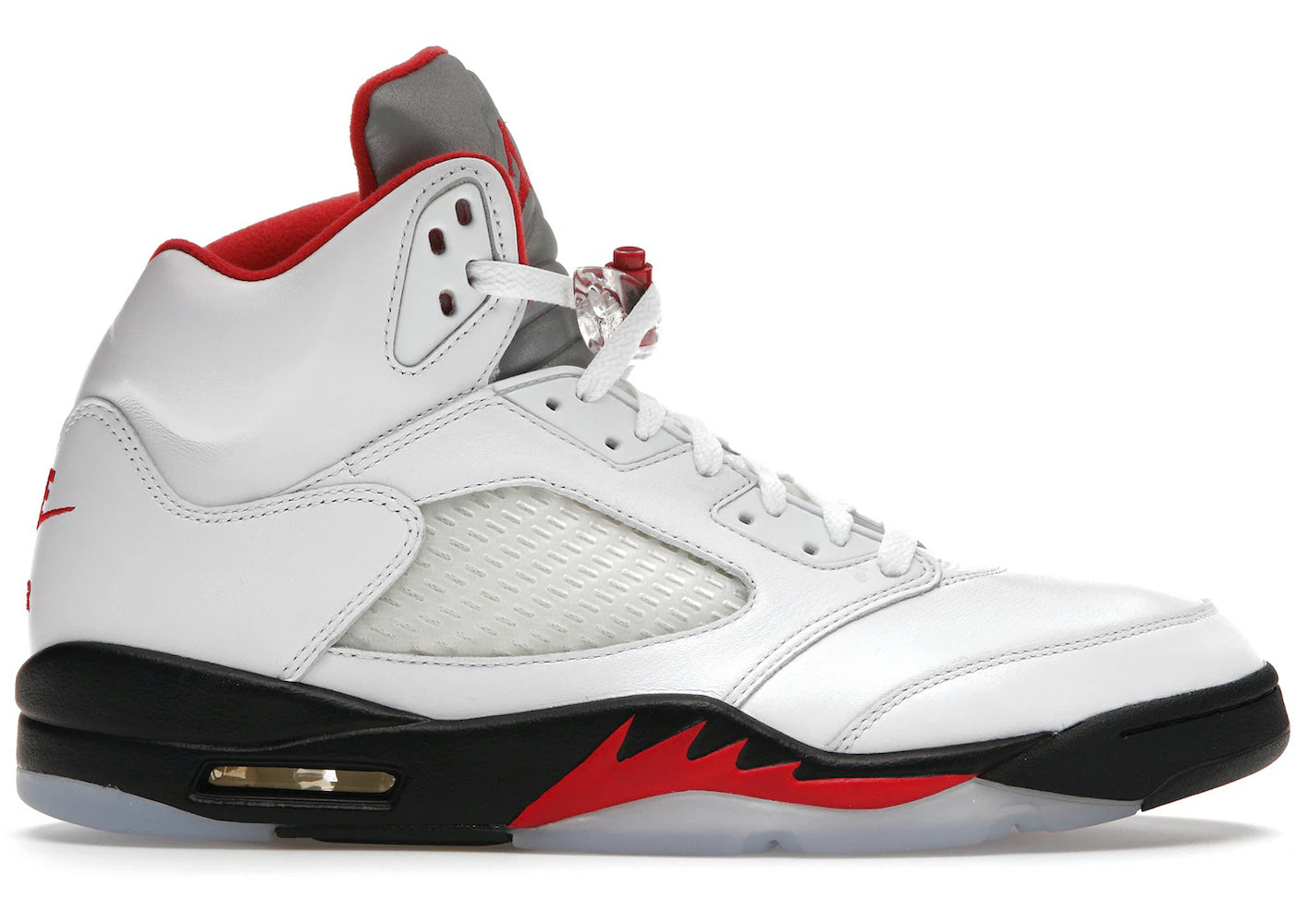 Air Jordan 5 Retro Fire Red Silver Tongue