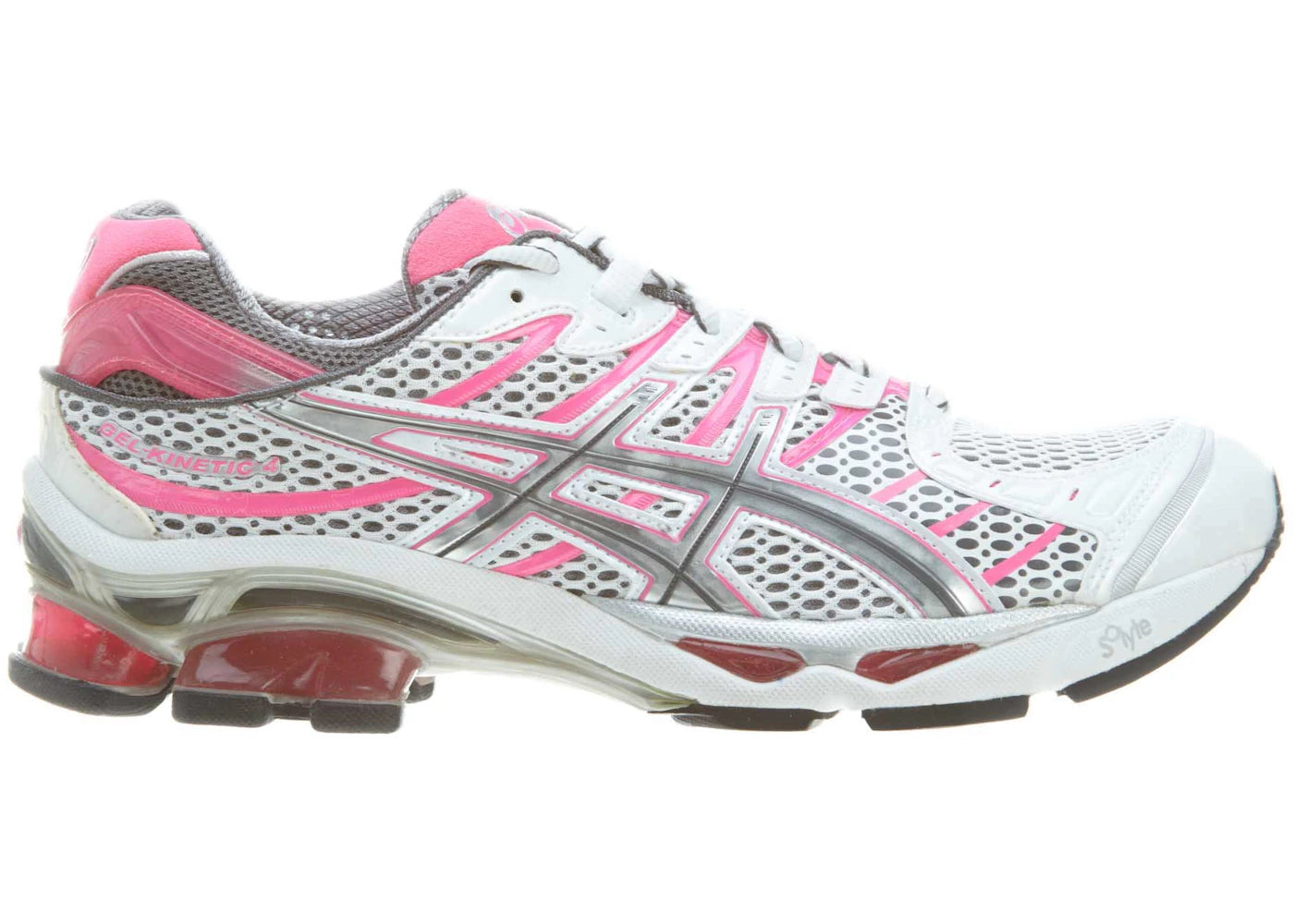 ASICS Gel-Kinetic 4 Womens Titanium Lightning Neon Pink