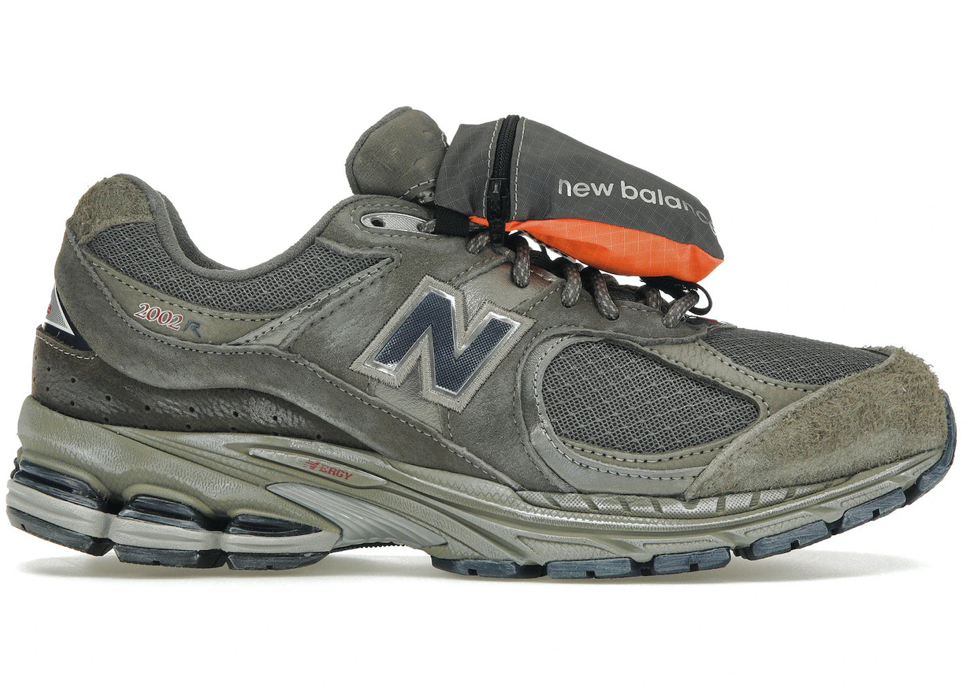 New Balance 2002R Grey Brown Pouch