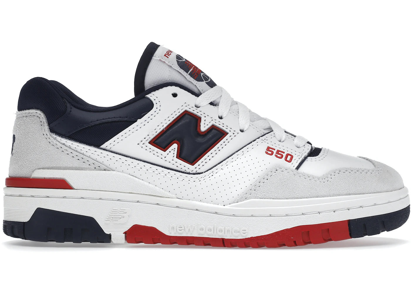 New Balance 550 Premium White Navy Red