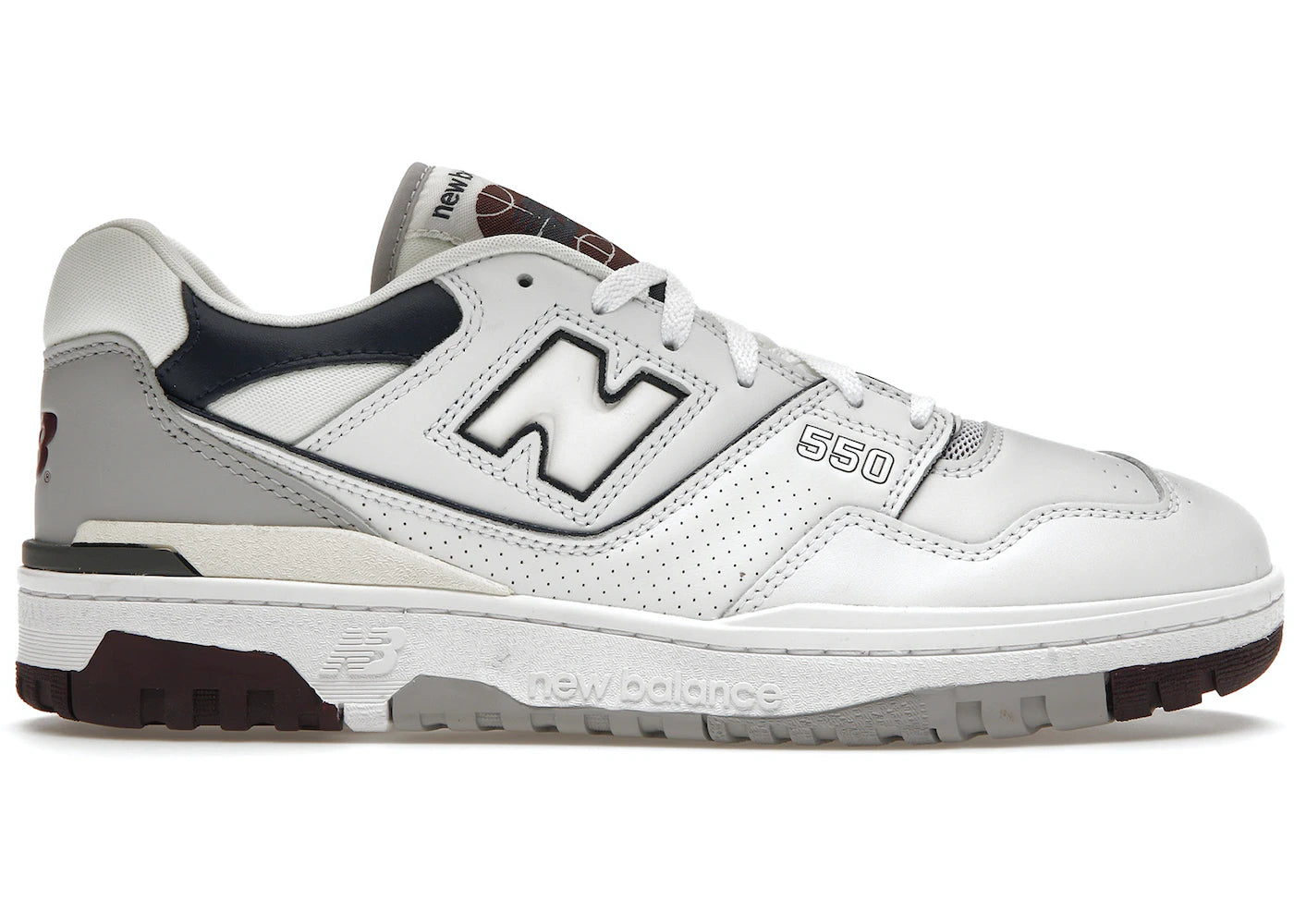 New Balance 550 White Natural Indigo Burgundy