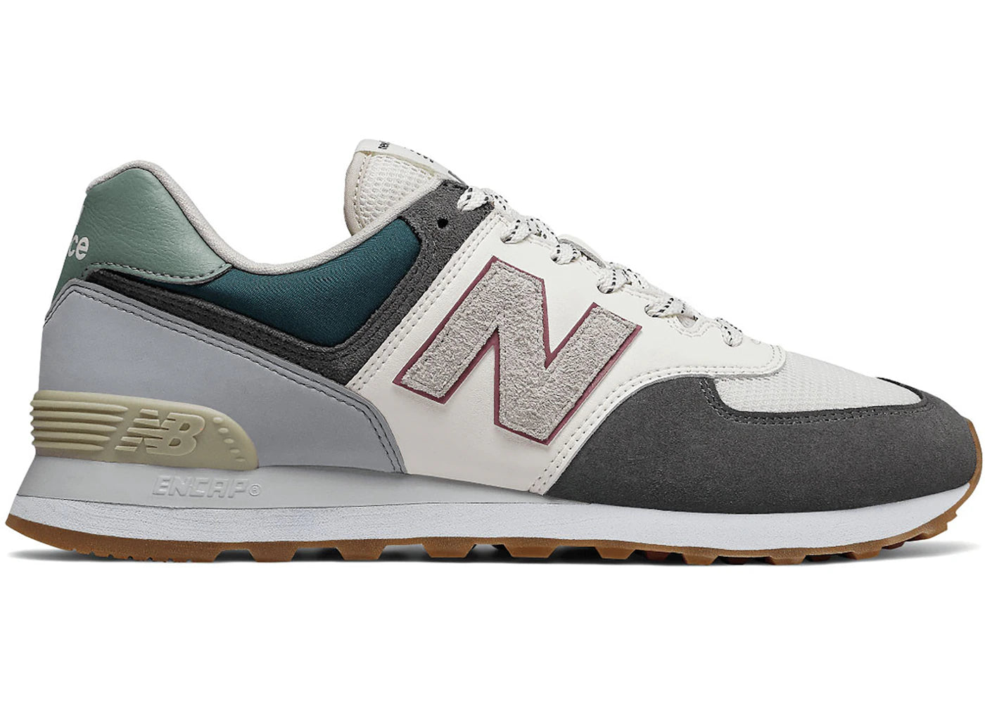 New Balance 574 Grey Cream Mint Green