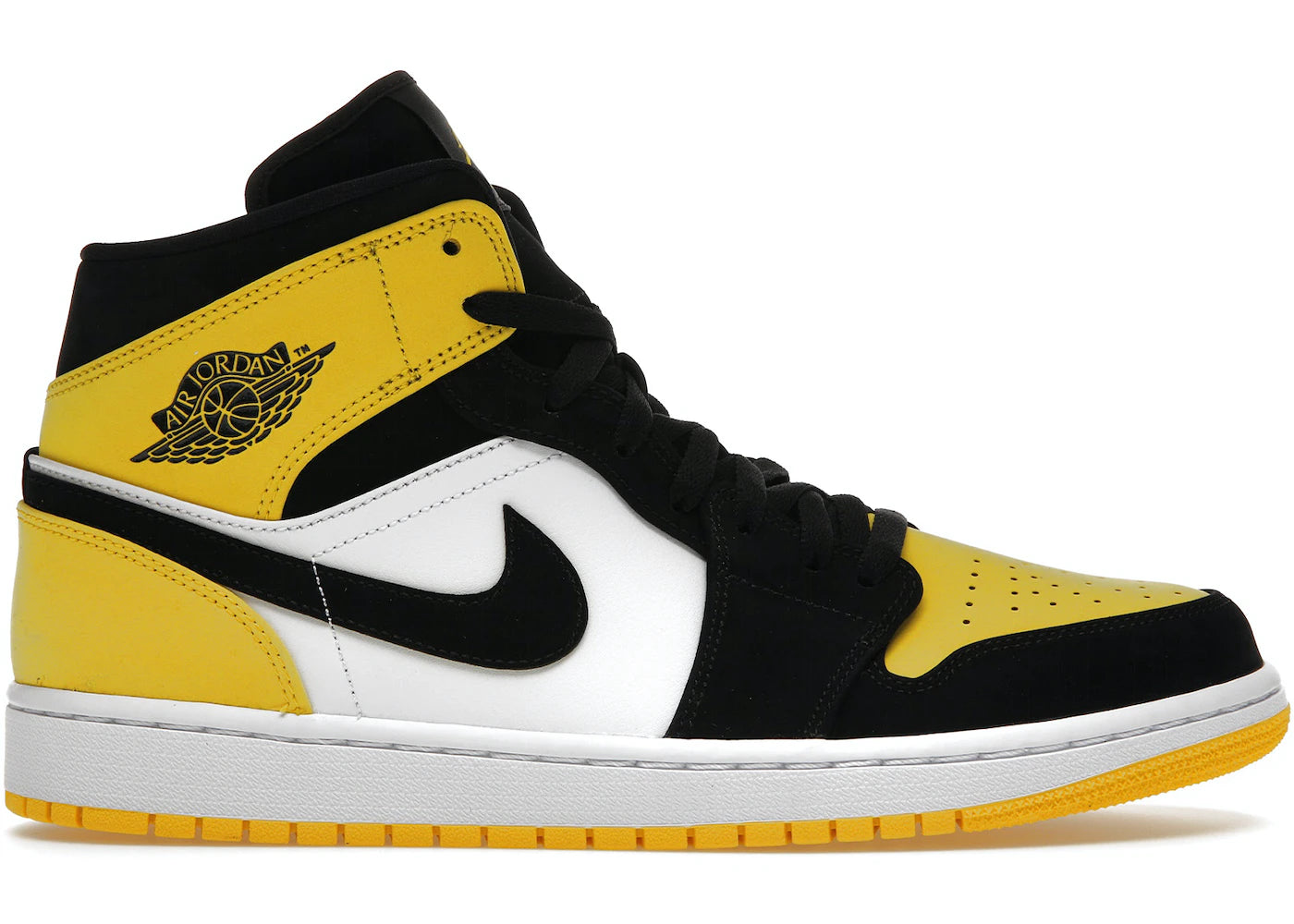 Air Jordan 1 Mid Yellow Toe Black