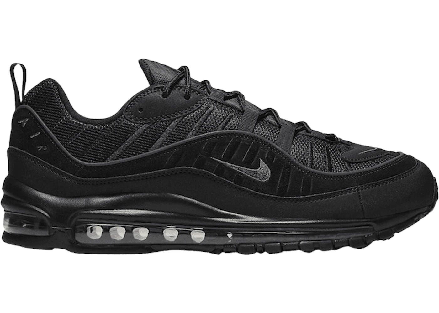 Nike Air Max 98 Black Anthracite Black Sole