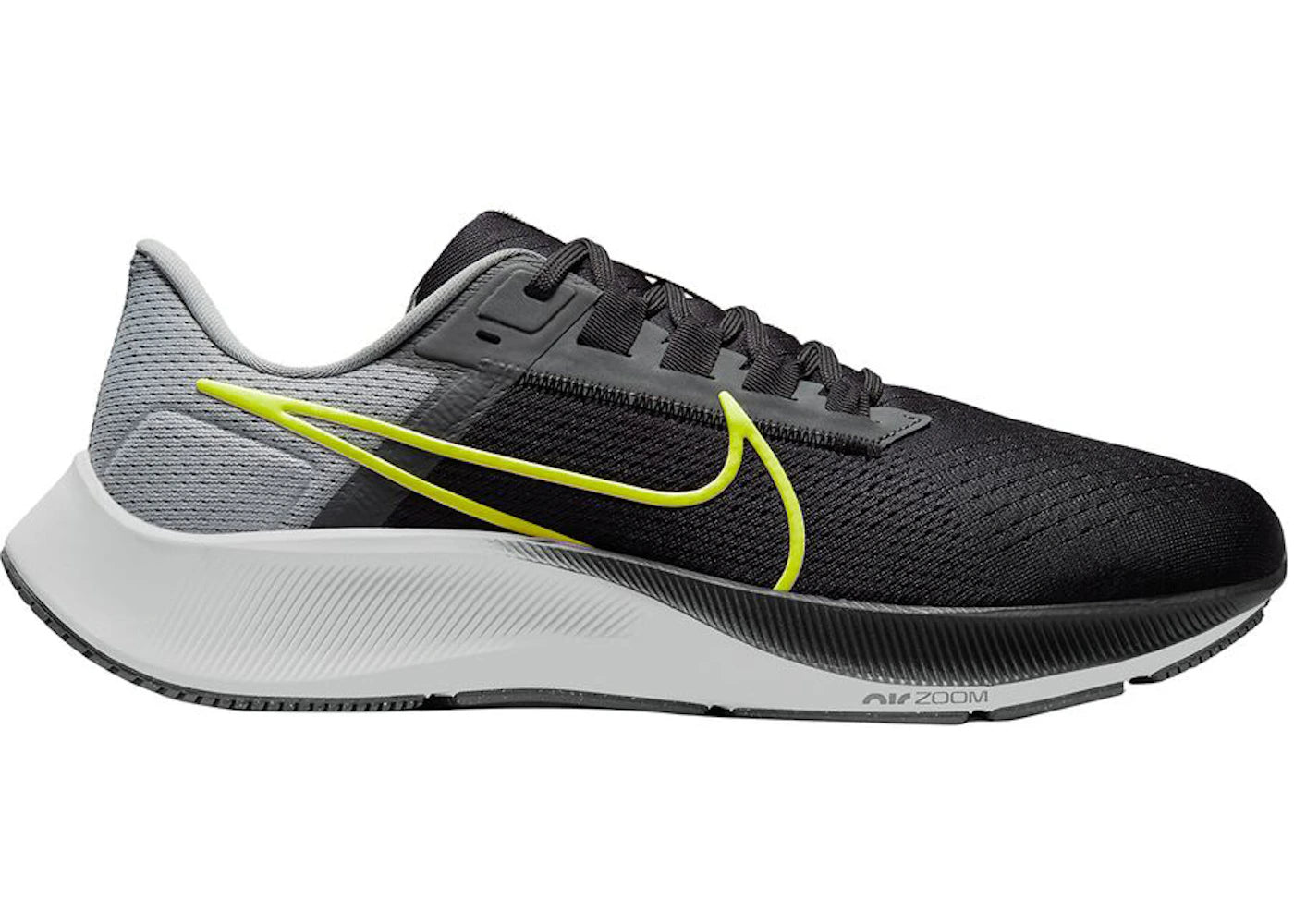 Nike Air Zoom Pegasus 38 Black Smoke Grey Volt