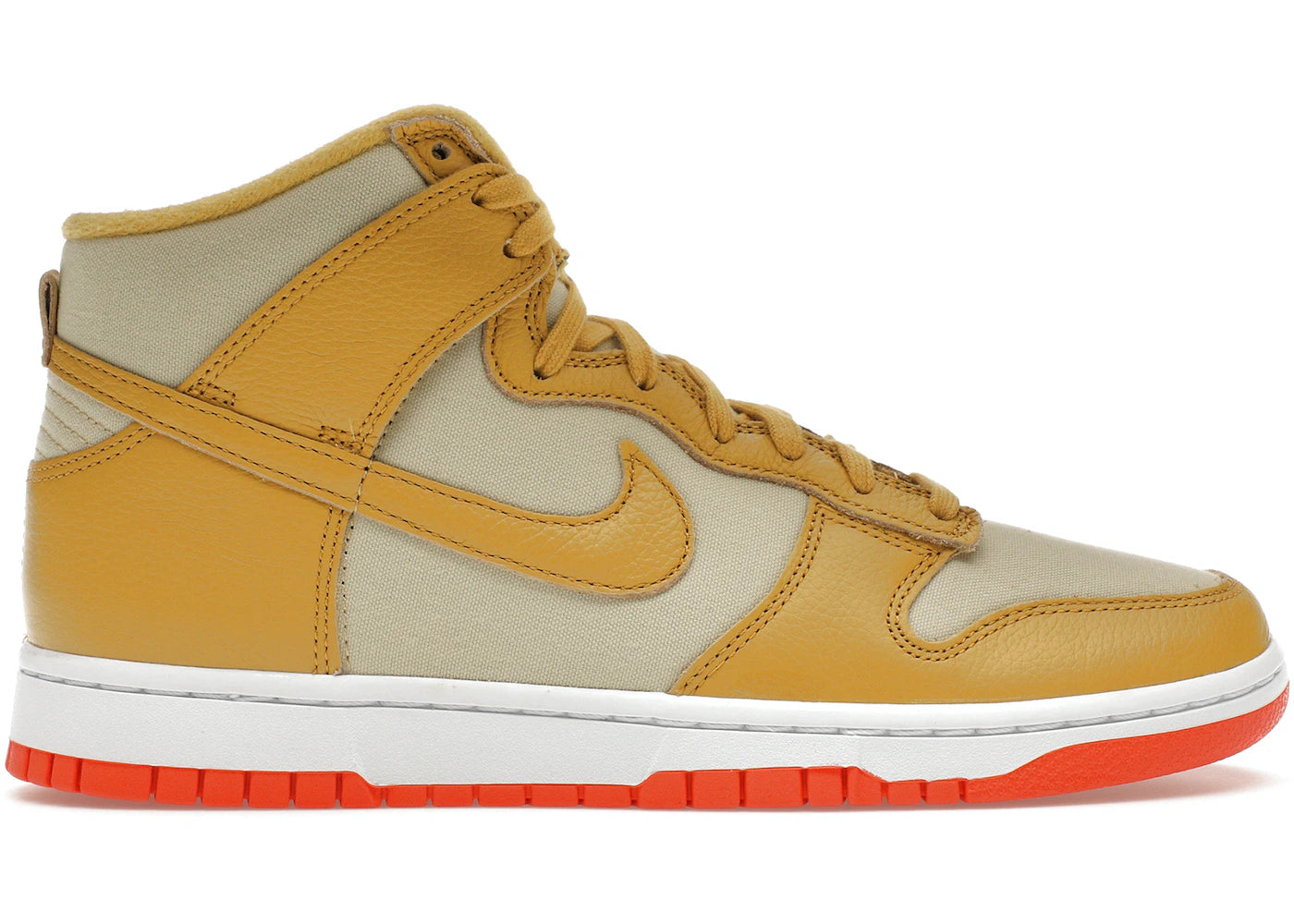 Nike Dunk High Wheat Gold Safety Orange