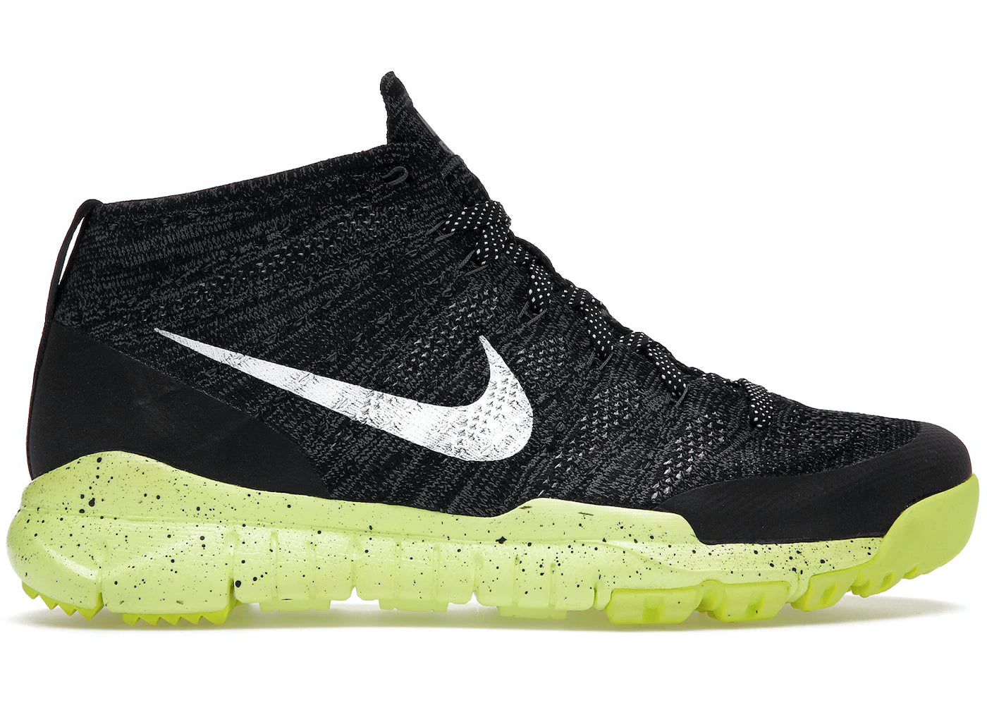 Nike Flyknit Trainer Chukka Fsb Black White Volt