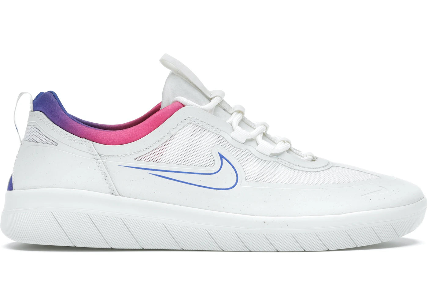 Nike SB Nyjah Free 2 Summit White Pink Blast Racer Blue